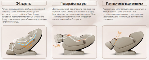 Массажное кресло Jera Orto White+Beige (Витринный экземпляр)