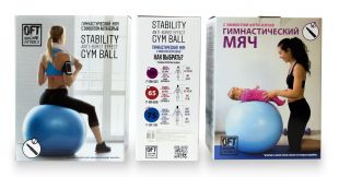 Гимнастический мяч Original FitTools 55 см фуксия