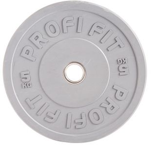 Диск для штанги каучуковый, цветной D51 мм PROFI-FIT 5 кг