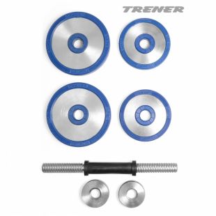Гантель наборная обрезиненная  TRENER TRG01 10 кг